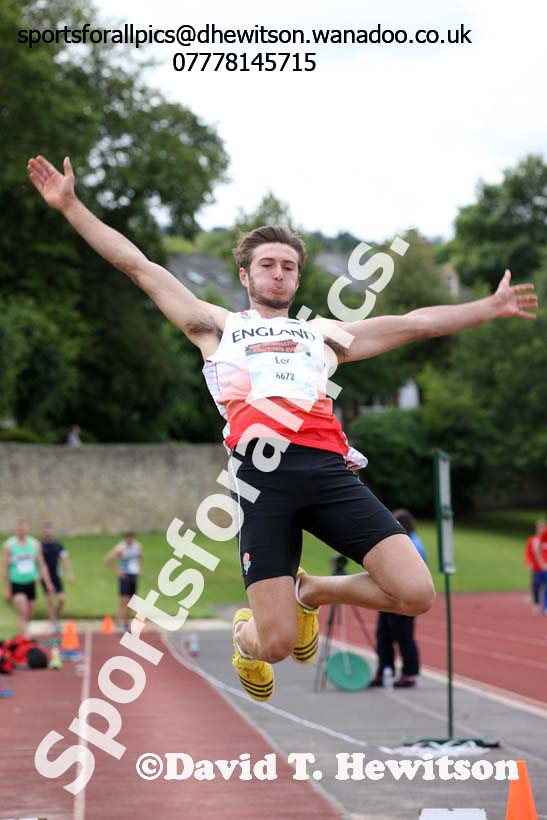 Senior mens long jump, EAP International Combined Events, Hexham Northumberland. Photo: David T. Hewitson/Sports for All Pics